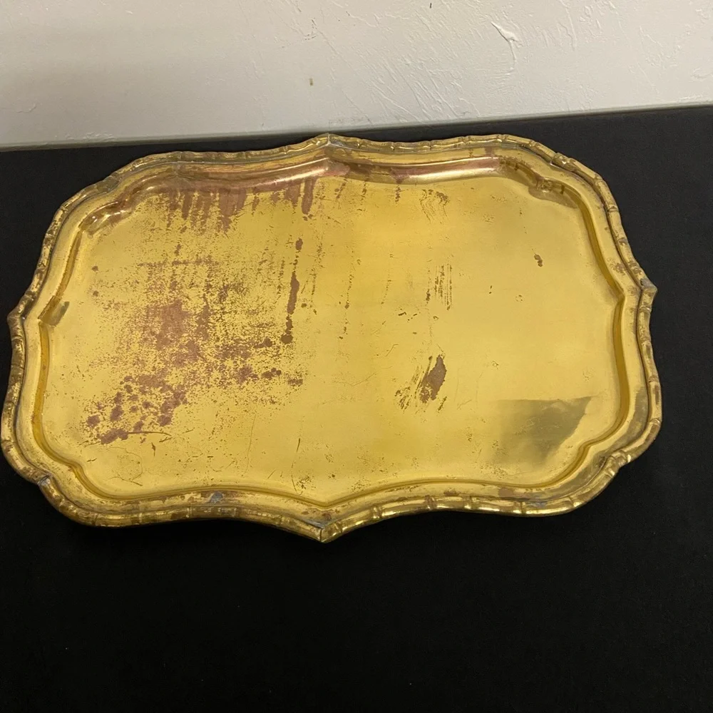 Antique Brass Vanity Tray